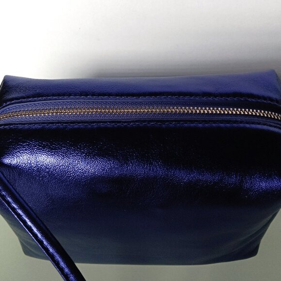 NWT 💥 VERA BRADLEY BLAKE Purple Metallic Leather Small Crossbody Bag - Picture 7 of 11